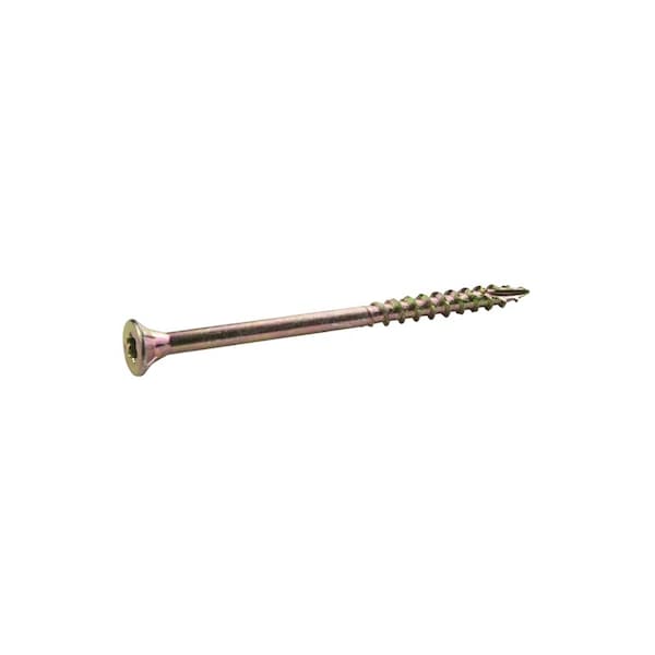 Wood Screw, #9, 3 in, Zinc Yellow Flat Head Torx Drive, 415 PK